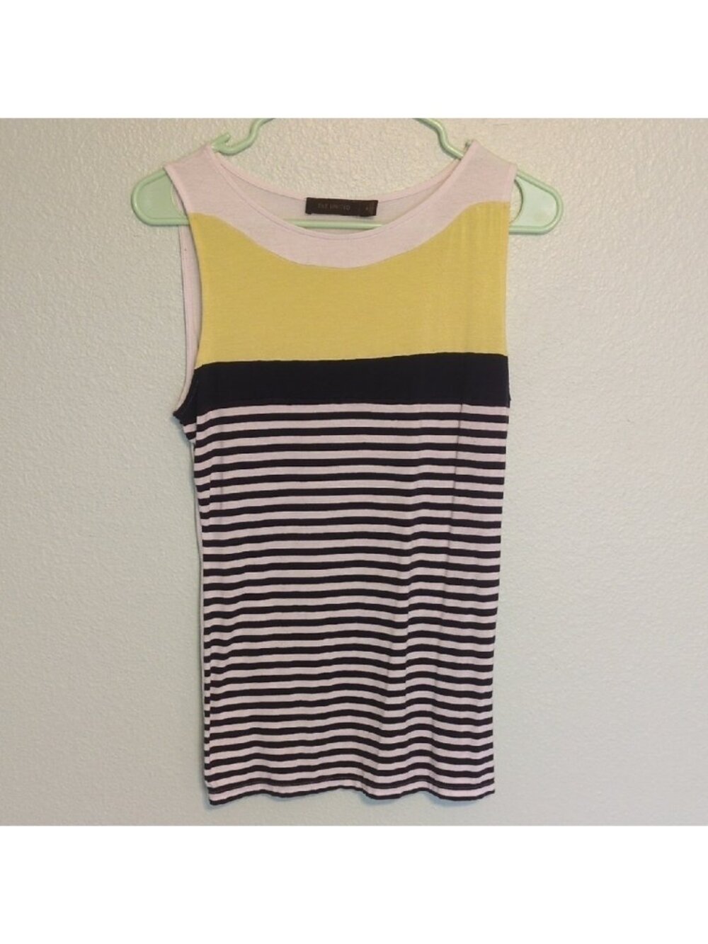 buy1 Get1 Free Tops! Banana Republic Pink and Yellow Fitted Tank Top